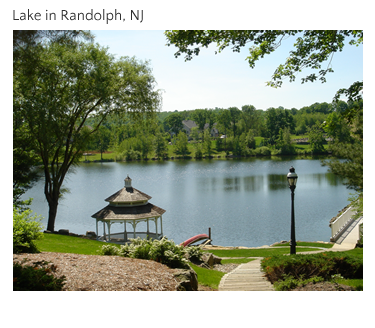 Country Living in Morris County. Lake in Randolph, NJ